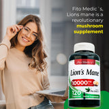 Cápsulas FITO MEDIC'S Melena de León en mano, consumo diario recomendado