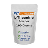 FitPowders L-Teanina en polvo de 100 g para relajación suave.
