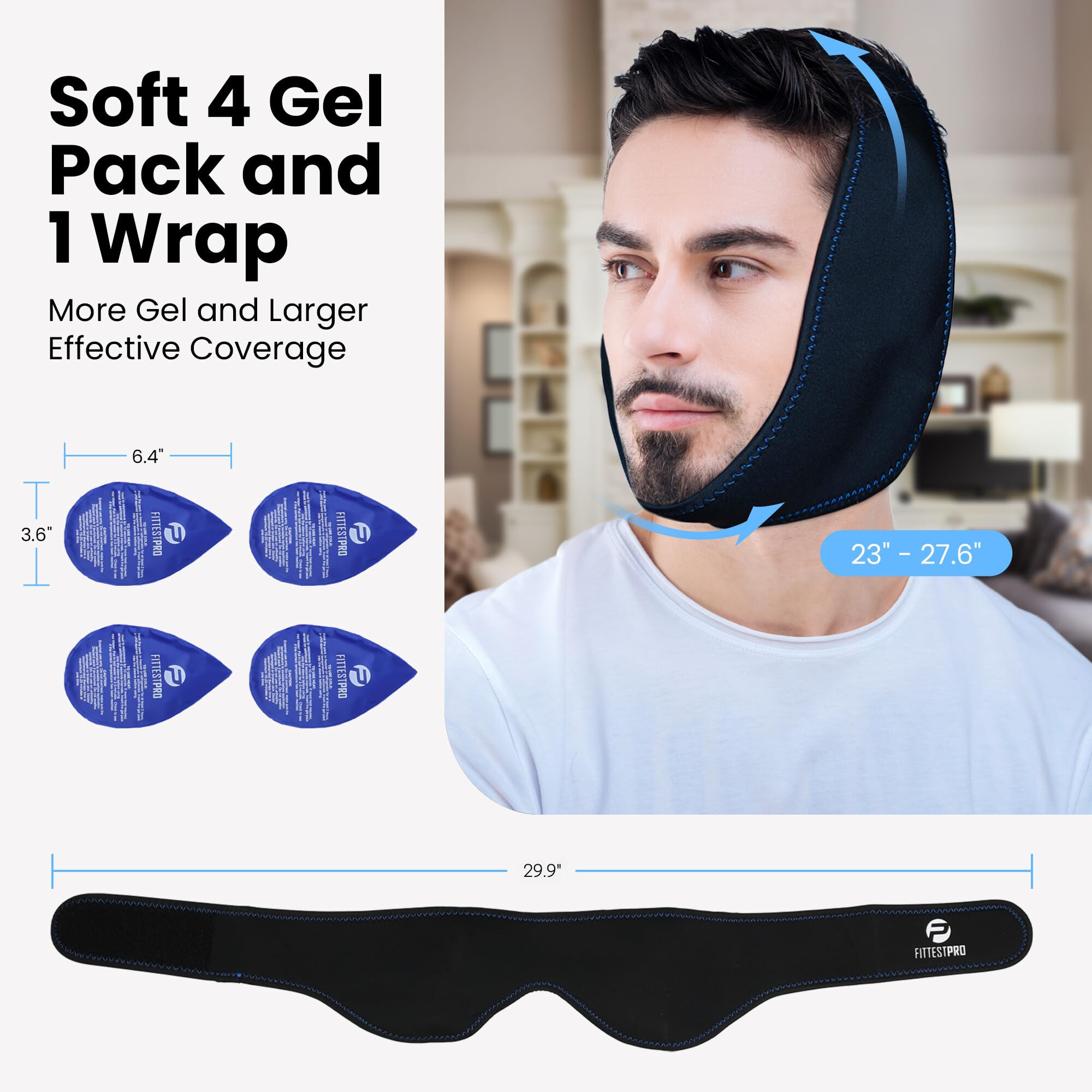 Fittest Pro cuatro bolsas de gel para alivio facial