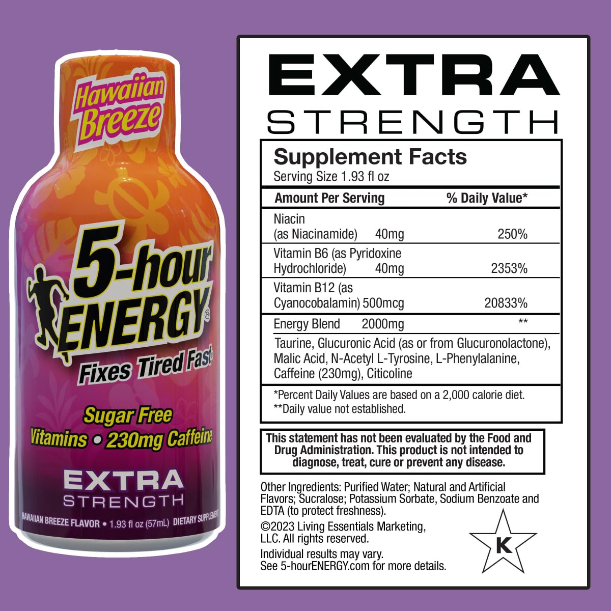 5-hour ENERGY Hawaiian Breeze shot, imagen 2, energía en movimiento para la ruta diaria.