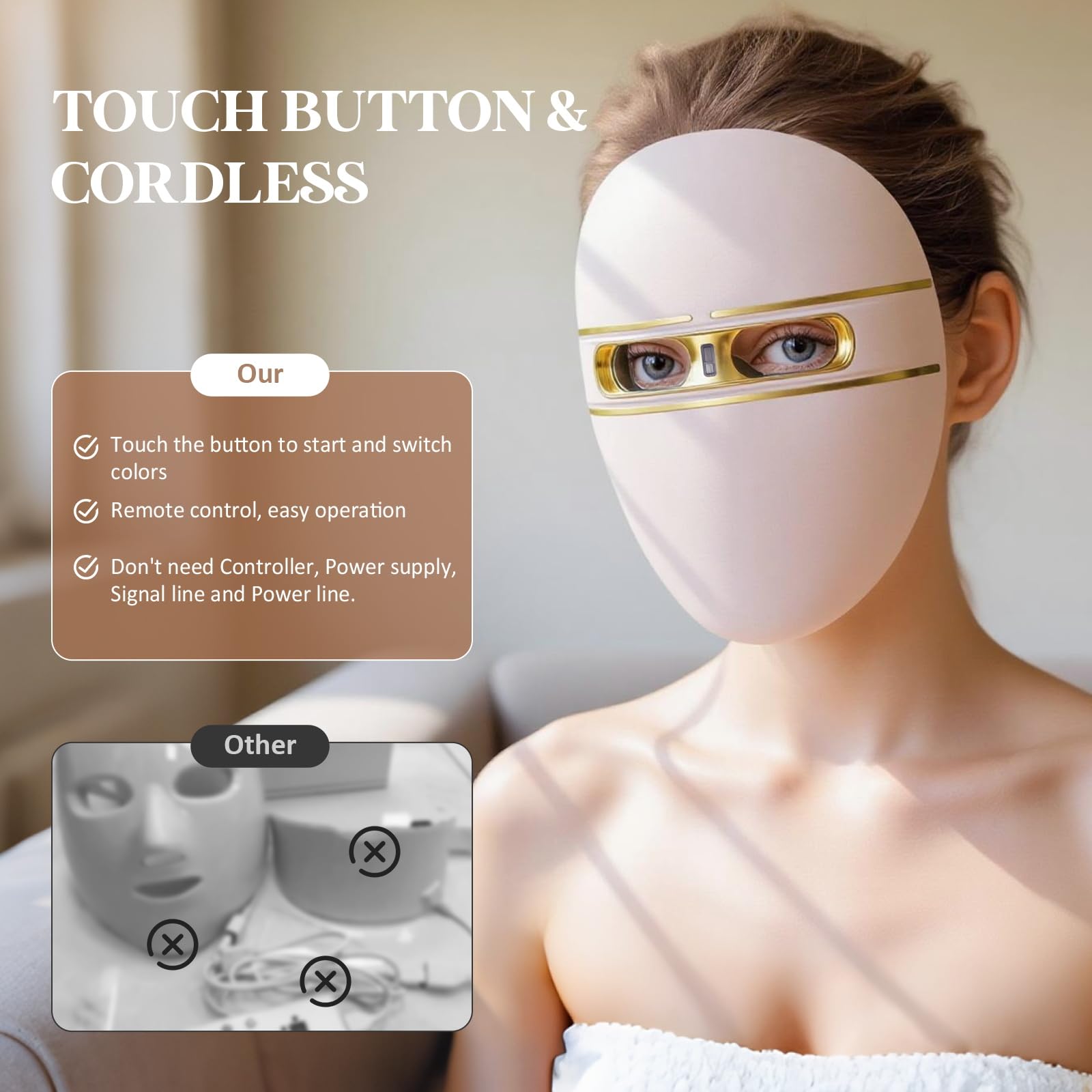 F FIWENE control remoto para ajustar tiempo y brillo sin cables.