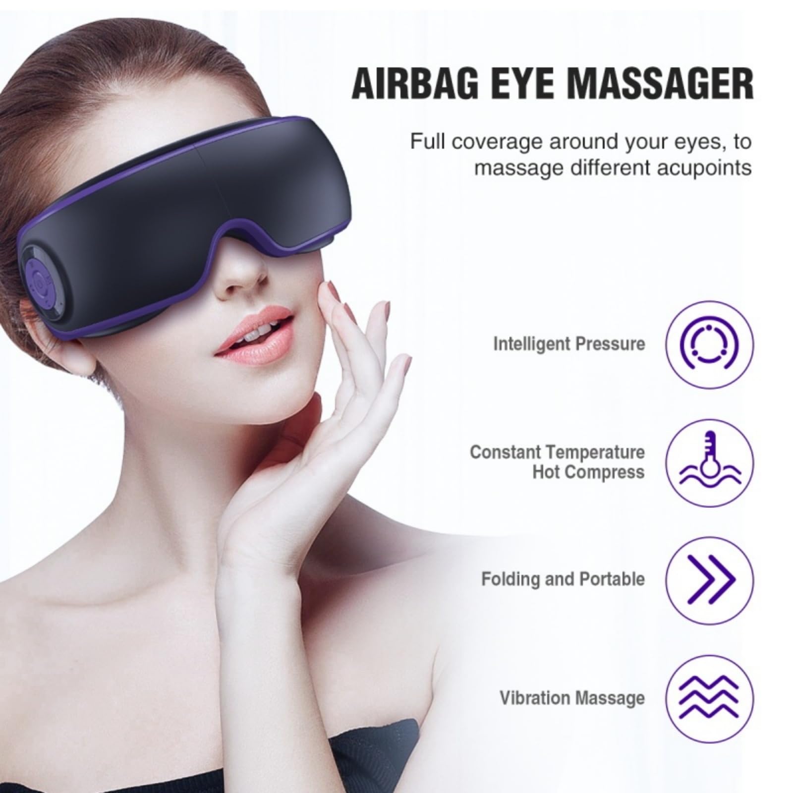 F FIWENE masaje ocular con diseño ergonómico para uso cómodo