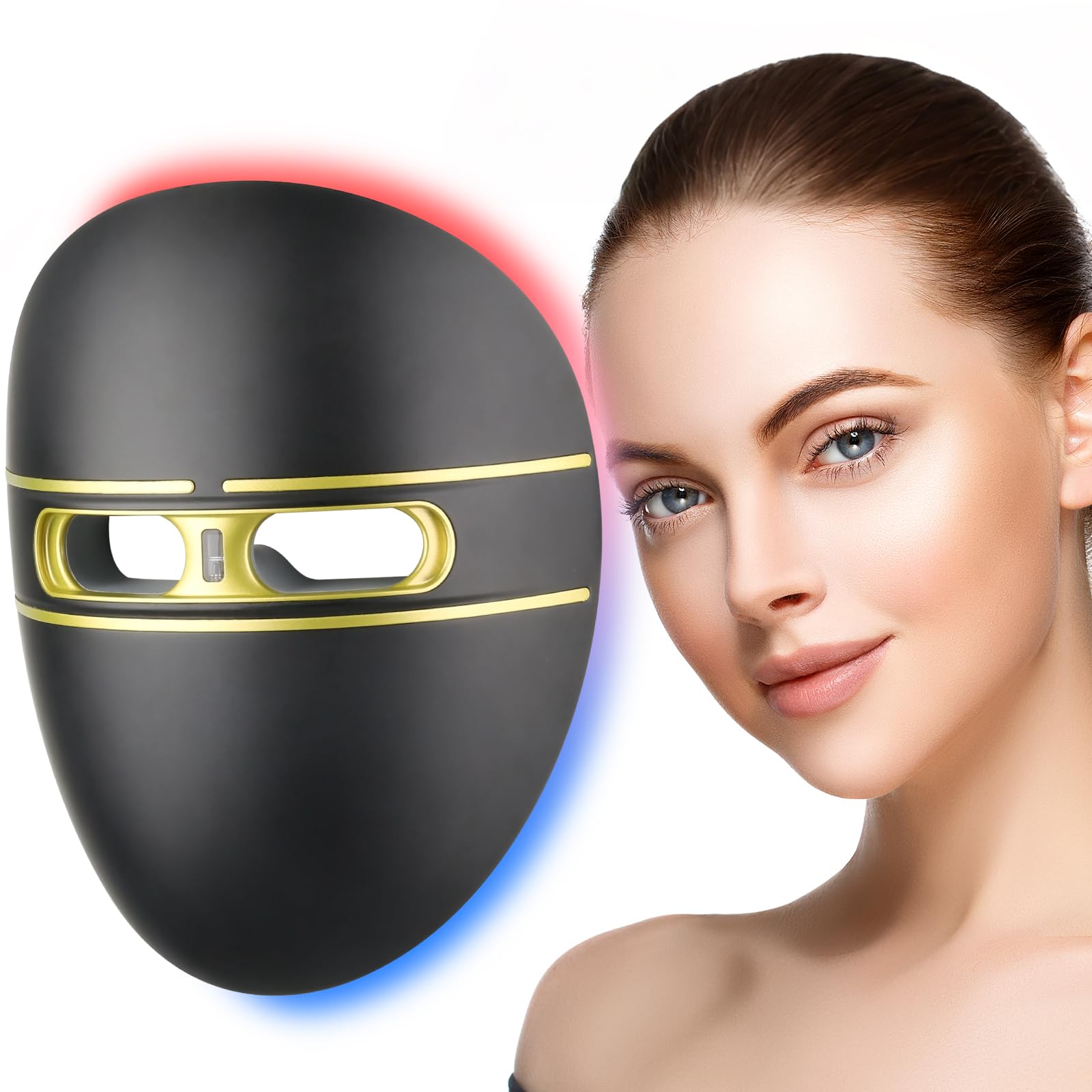 Fiwene Pro-Grade FSA: máscara facial LED en frontal para tratamiento cómodo en casa.