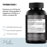 Fixxr Thyroid Support: etiqueta frontal, fácil reconocimiento de beneficios