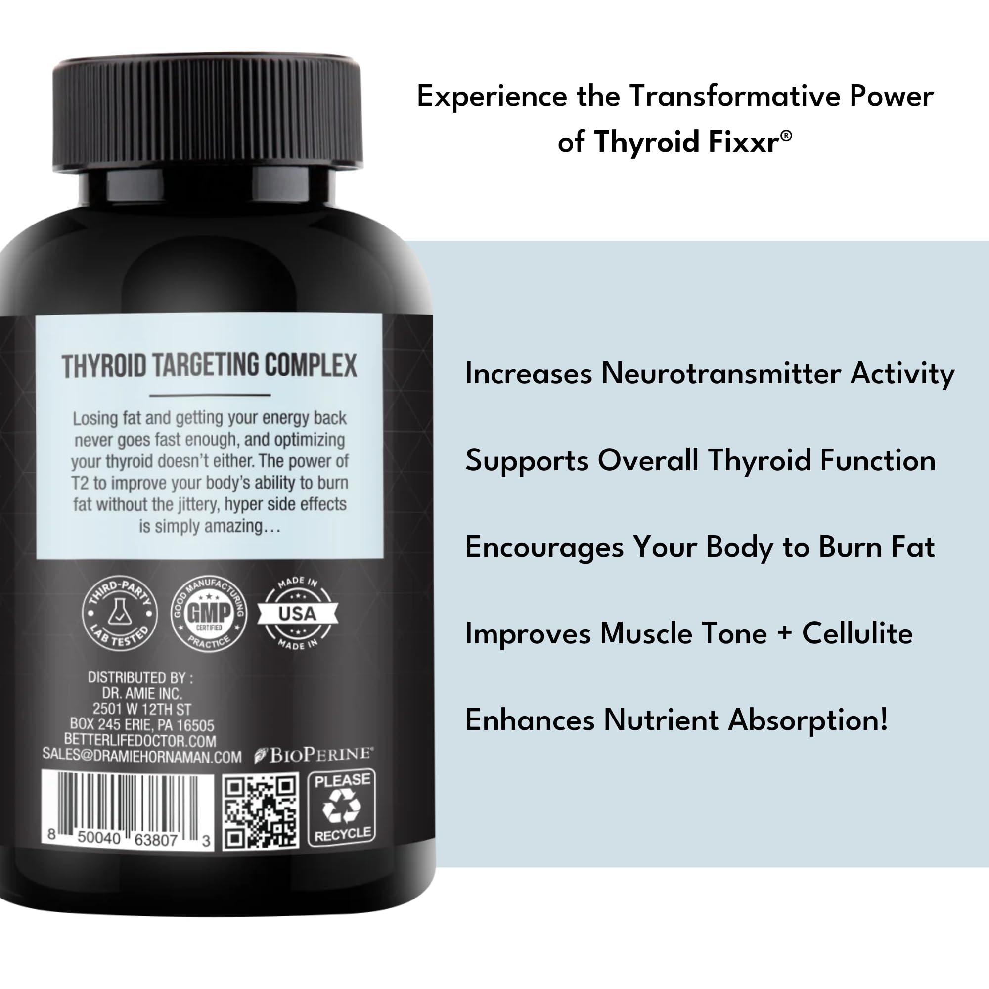 Fixxr Thyroid Support: mano sosteniendo cápsulas, conveniencia para rutina matutina