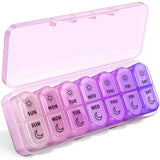 Fizoon organizador semanal de pastillas con 7 días y AM/PM, para organizar vitaminas.