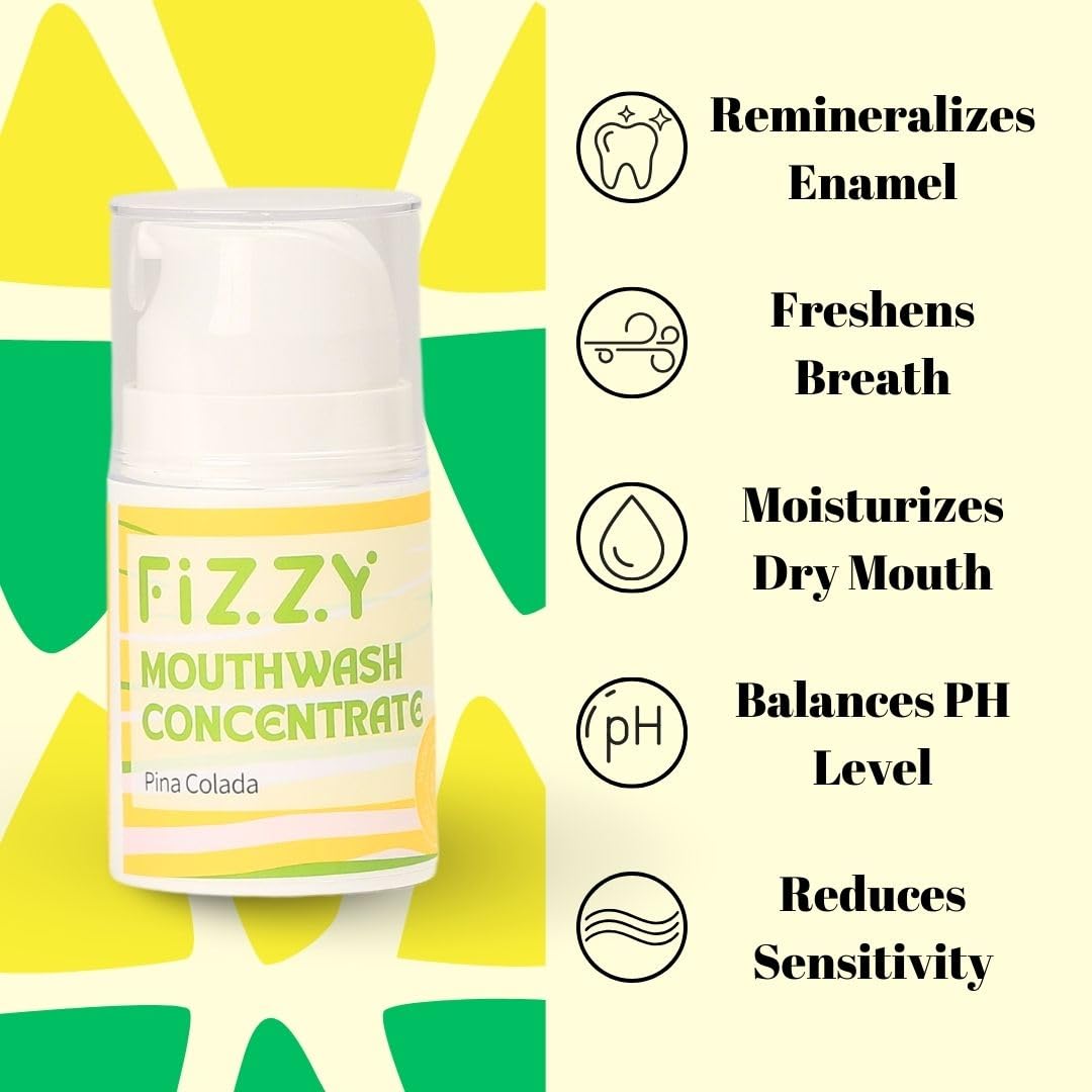 Fizzy boca concentrado nano-hidroxiapatita, remineralización suave para dientes y encías.