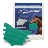Flair cinta nasal ecuestre turquesa, aplicación fácil y rápida para entrenamiento.