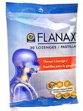 Pastillas Flanax para la tos en empaque, alivio temporal de irritación de garganta.