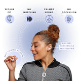 FLARE AUDIO Calmer diseño hueco de silicona suave para ajuste discreto.