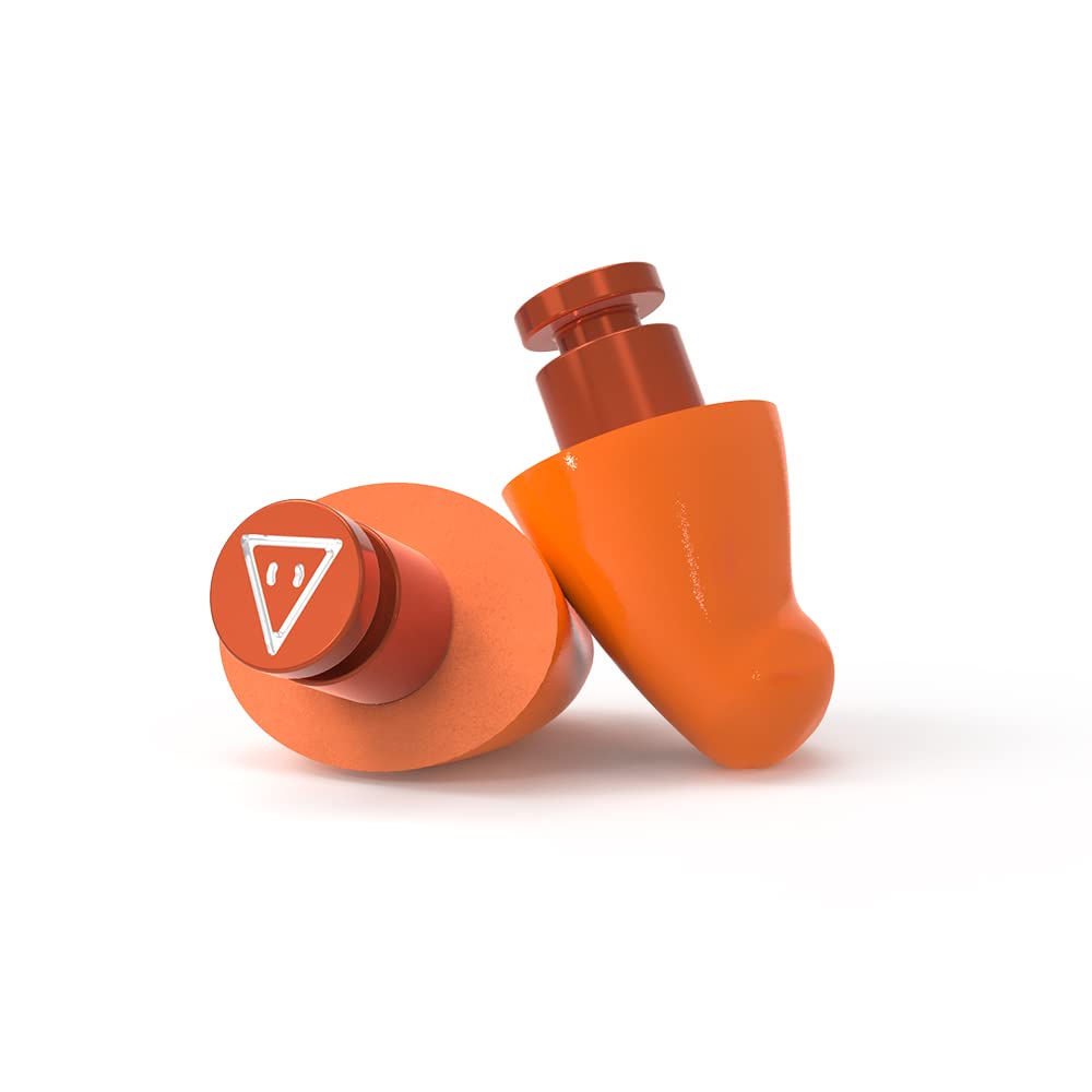 FLARE AUDIO Earshade con cuerpo de aluminio naranja bloquea el ruido con estilo.