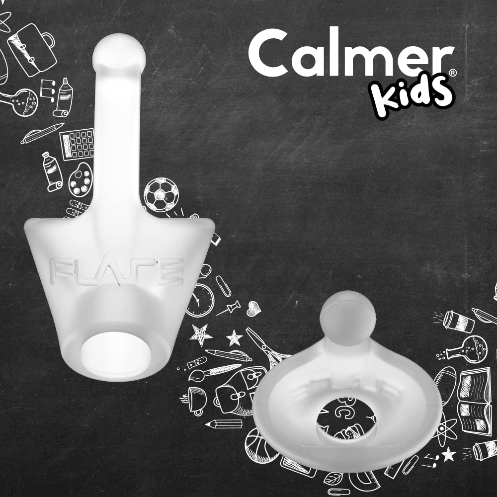 FLARE AUDIO Calmer Kids: diseño translúcido para uso discreto y cómodo.