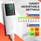 Calentador de pies FlareMore con pantalla LCD para control preciso
