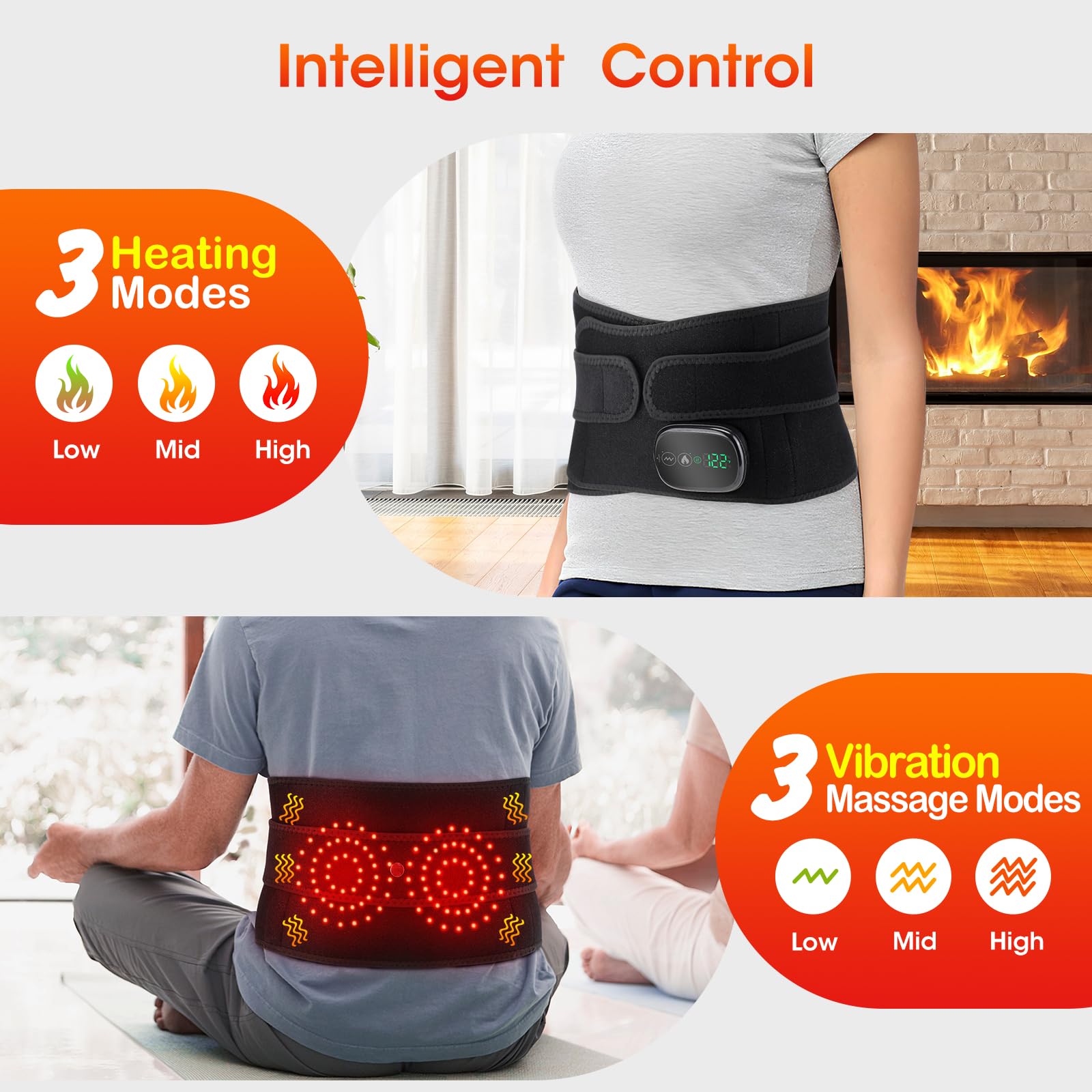 FlareMore cinturon-calor-lumbar-xl: cobertura amplia para cintura y lumbares.