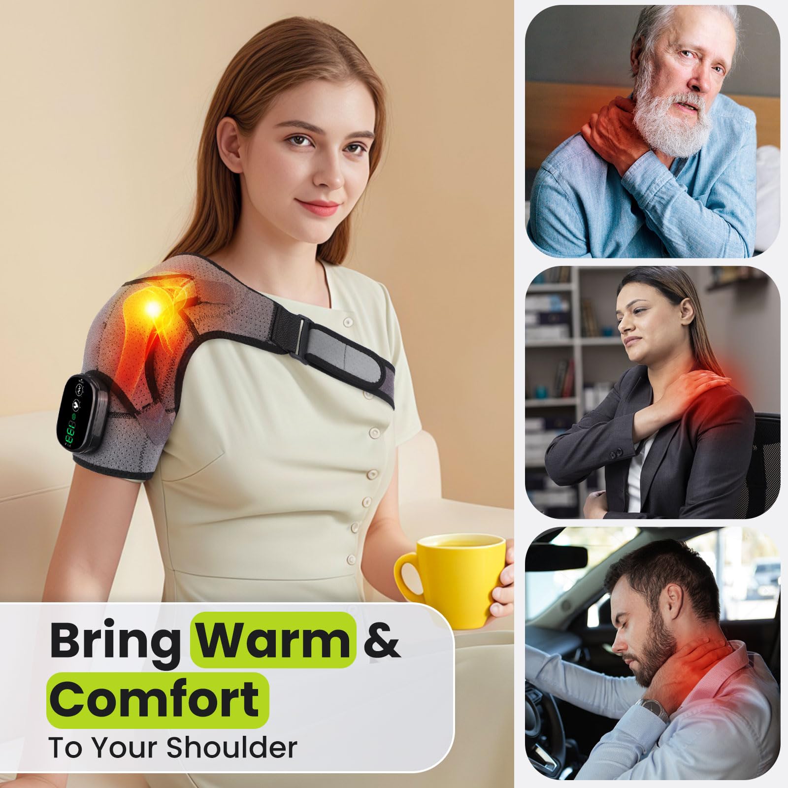 FlareMore pantalla táctil intuitiva para cambios rápidos de calor y vibración.