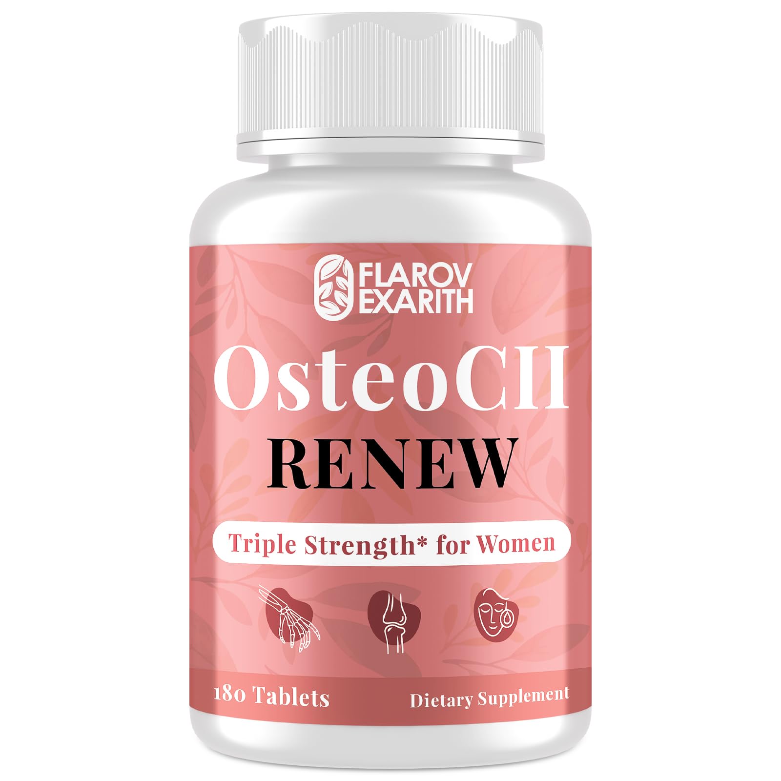 Flarovexarith OsteoCII Renew, bote frente, apoyo diario para articulaciones y movilidad.