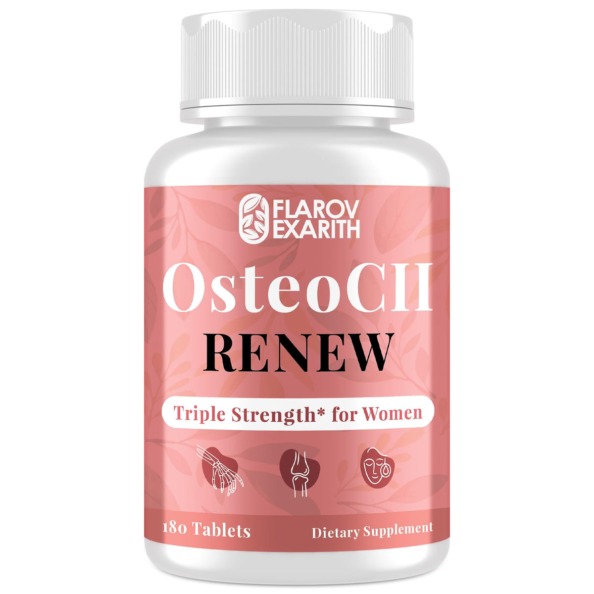 Flarovexarith OsteoCII Renew, bote frente, apoyo diario para articulaciones y movilidad.