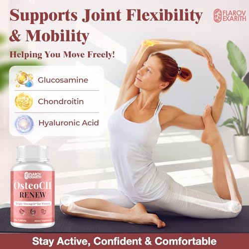 Flarovexarith OsteoCII Renew, tabletas detalle, formulación para comodidad y flexibilidad.