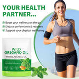 Flasture composición de oregano y semilla negra, fuente natural de nutrientes.