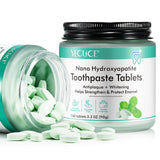Flasture tabletas dentales nano-hidroxiapatita en envase, remineralizan y fortalecen el esmalte.