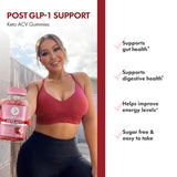 Etiqueta Flat Tummy CETOGÉNICAS ACV con ingredientes claros