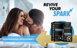 FLAWLESS FOR MEN Stamina: botella frontal, señal de calidad y confianza.