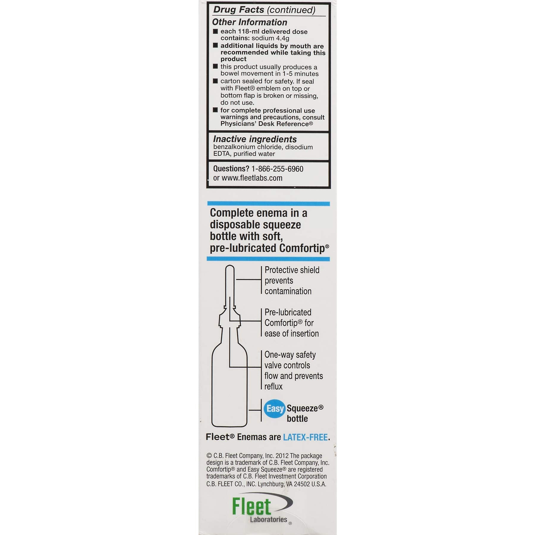 Fleet Enema para adultos 2 pack: diseño portátil para uso discreto.
