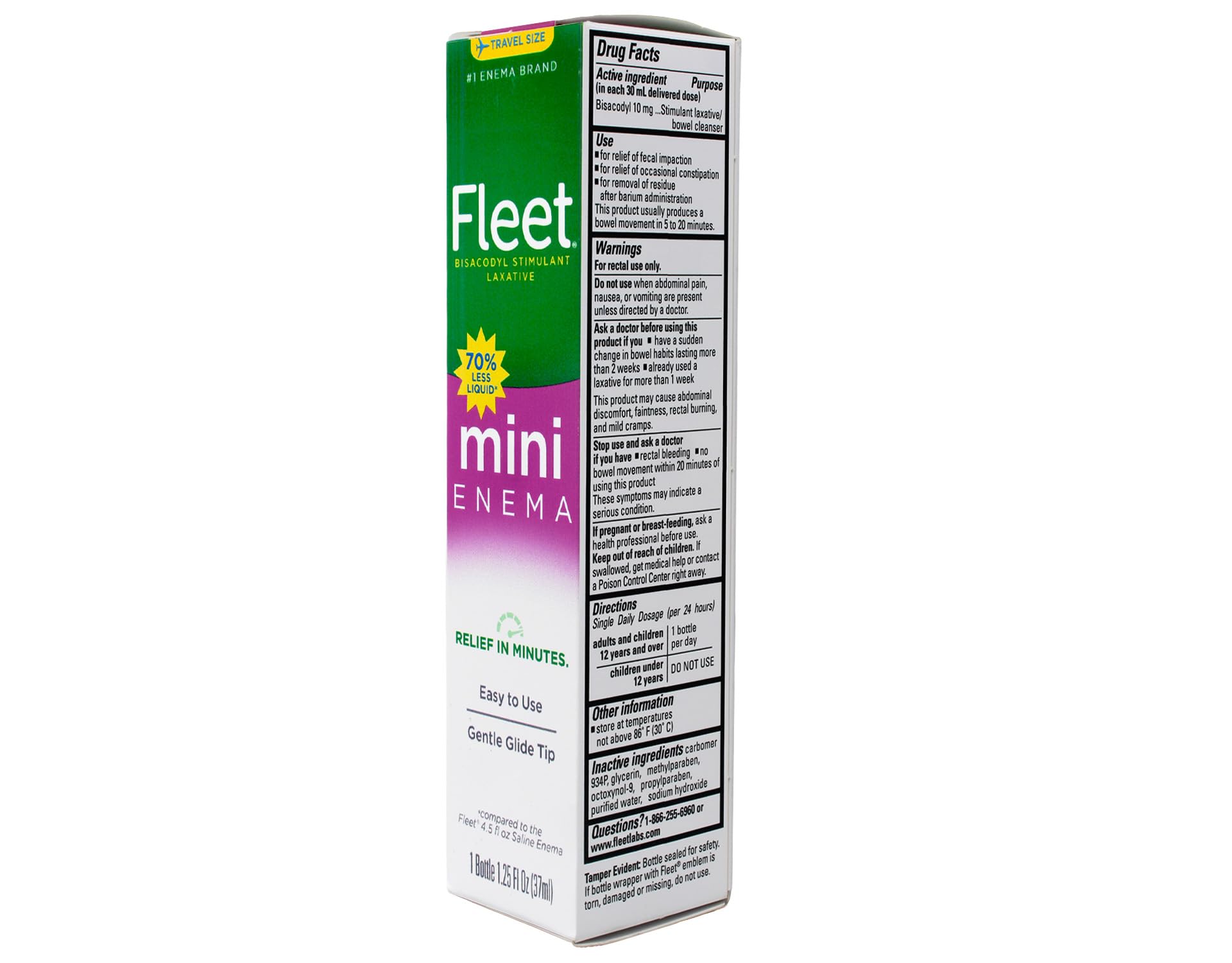 Fleet Bisacodyl Enemas para el hogar, rutina sencilla