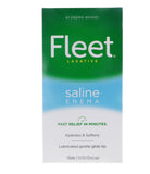 Fleet Enema Salino, punta suave y válvula de seguridad visibles, para inserciones más confortables y seguras.