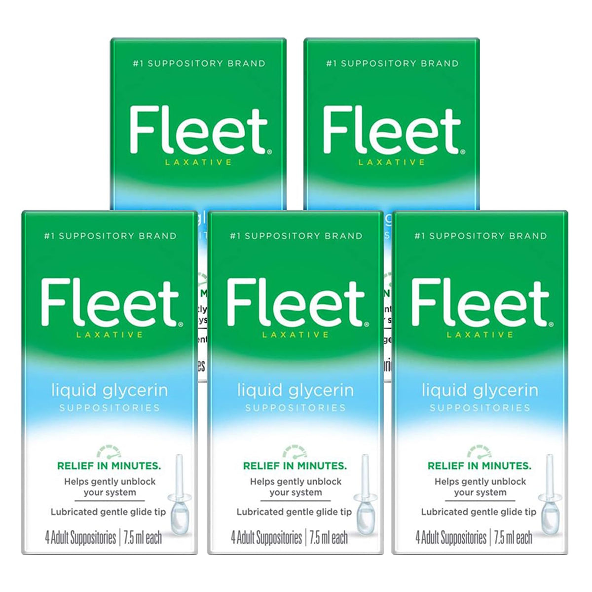 Fleet supositorios glicerina líquida; aplicador sin desorden para uso limpio