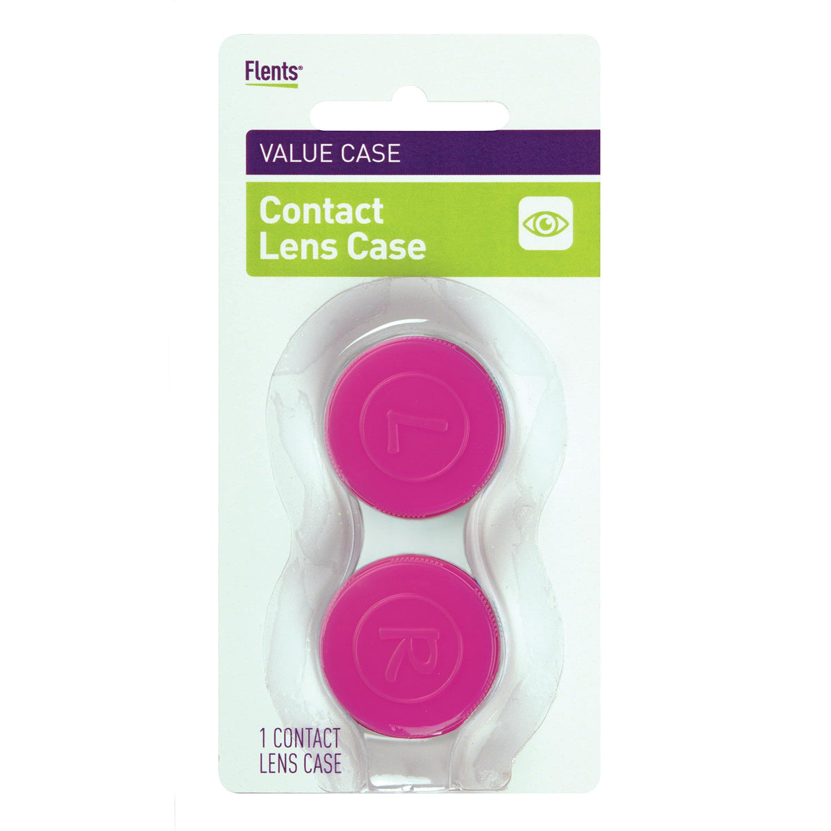 Caso Flents para lentes de contacto, tamaño de viaje, compacto para llevar.