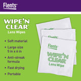Flents: textura suave para una limpieza delicada de lentes sin rayas.