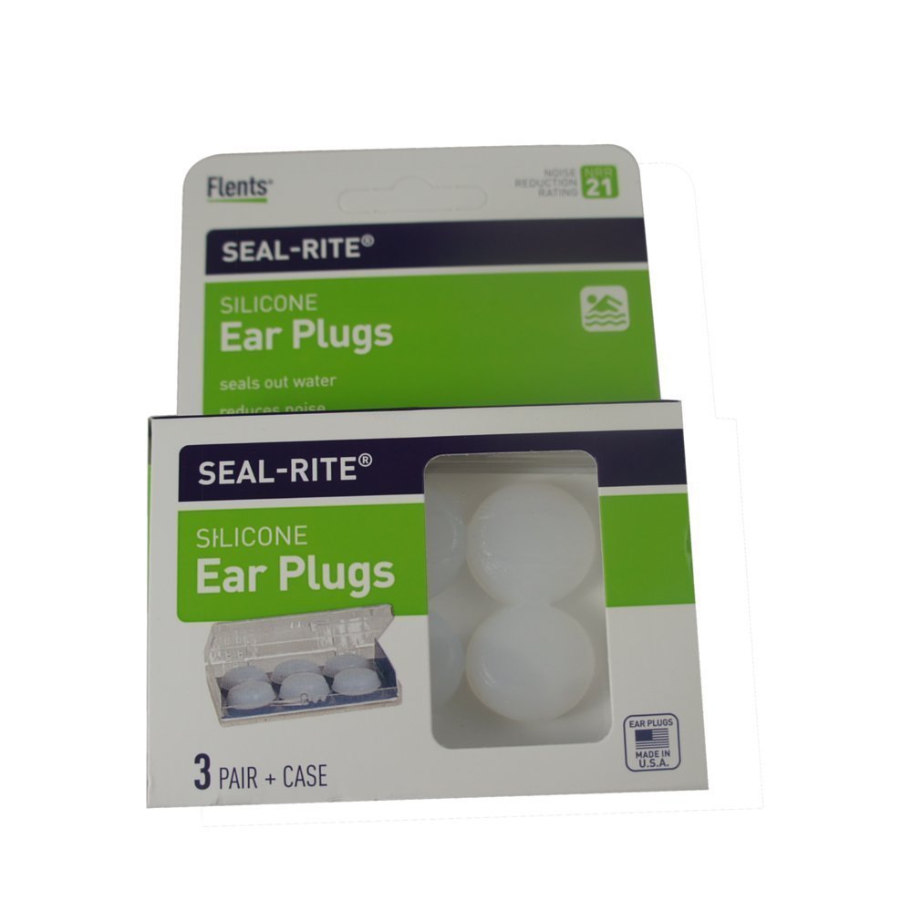 Flents Seal-Rite Ear Plugs, conjunto de 3 pares, oídos secos para uso acuático