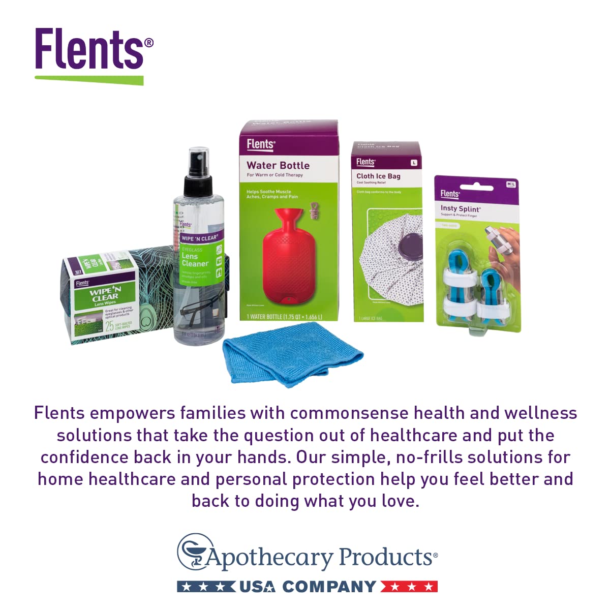 Flents, caja libre de BPA para almacenamiento seguro de lentes.