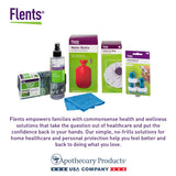 Flents, caja libre de BPA para almacenamiento seguro de lentes.