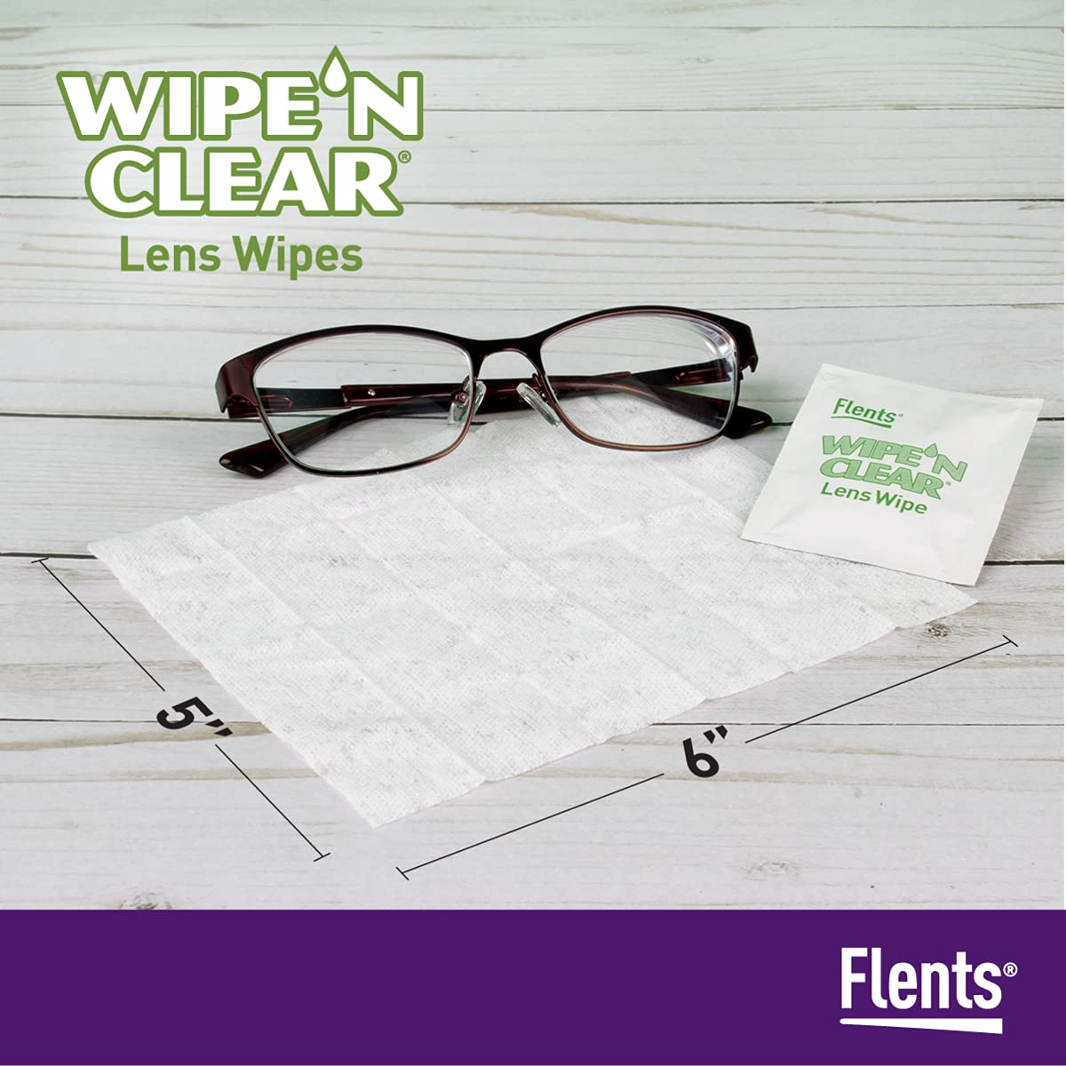 Portátil estuche Flents para limpieza de gafas en viaje