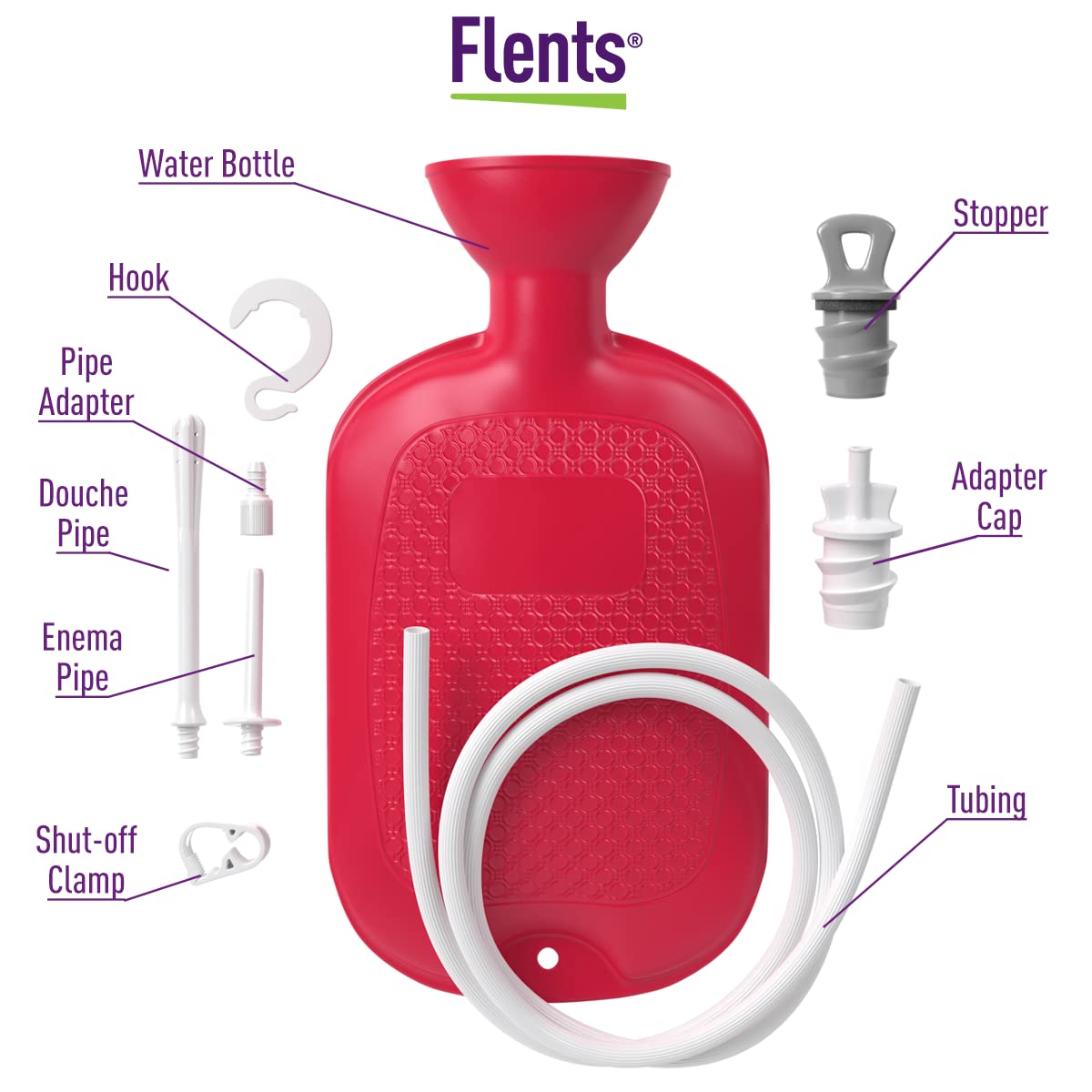 Flents utilidad multipropósito ducha y enema para higiene personal versátil