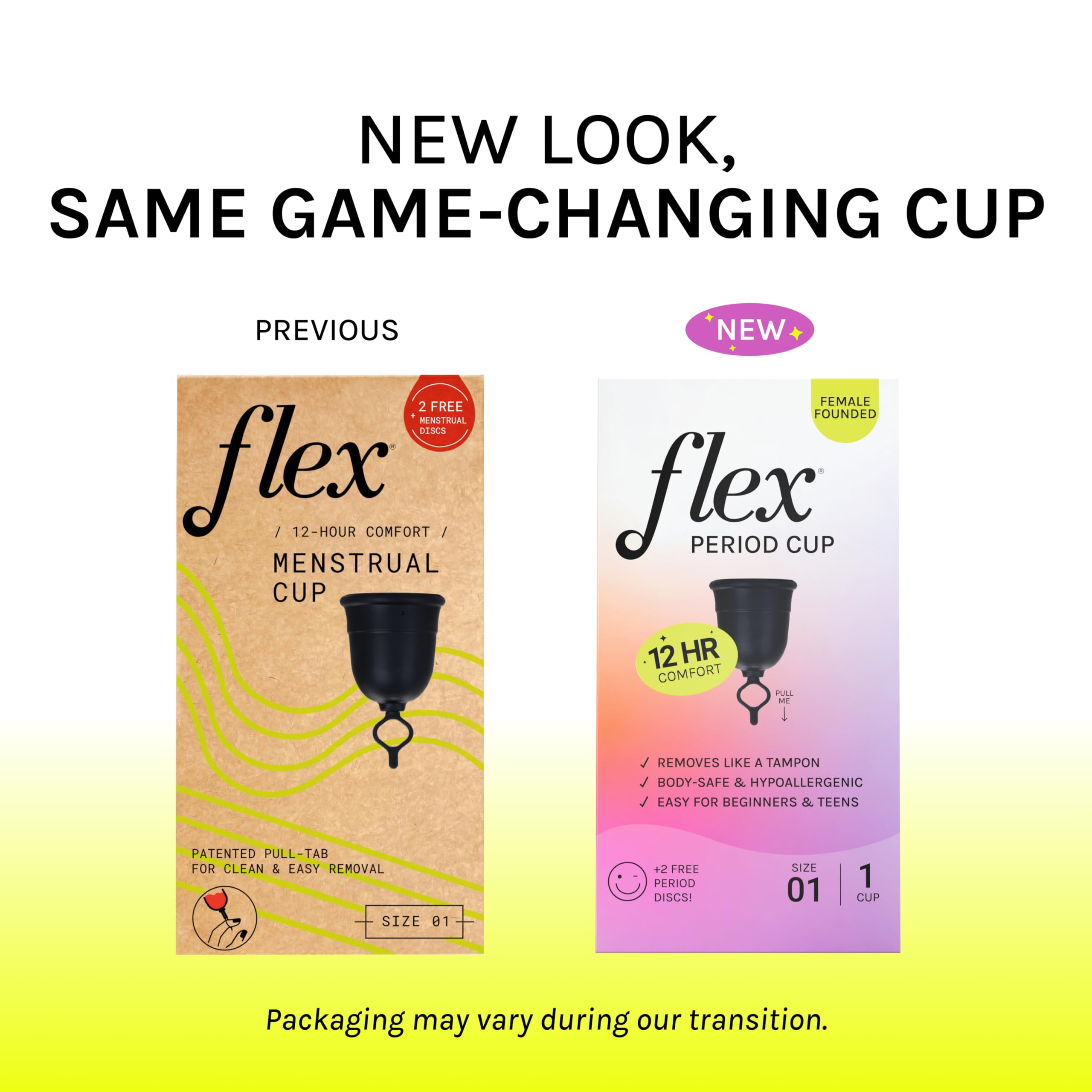 Flex Cup Starter Kit batería de crianza muestra retirada con pestaña