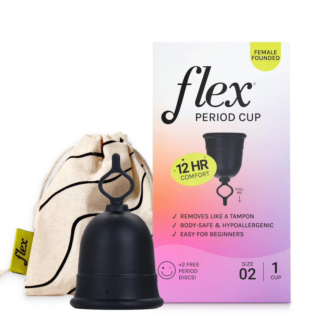 Copa FLEX Starter Kit Talla 02 en presentación lista para empezar cómodo