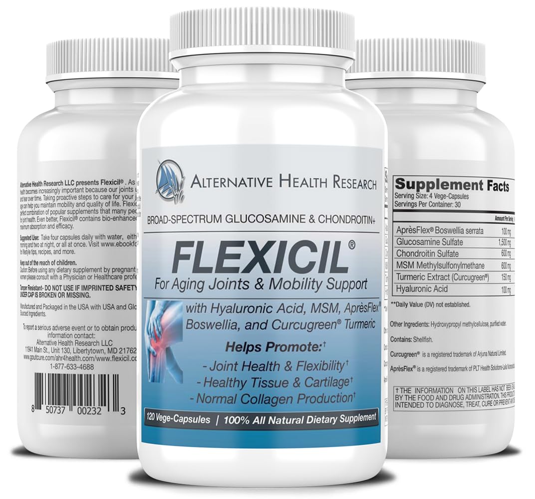 Etiqueta frontal de Flexicil con información de la fórmula bio-mejorada.