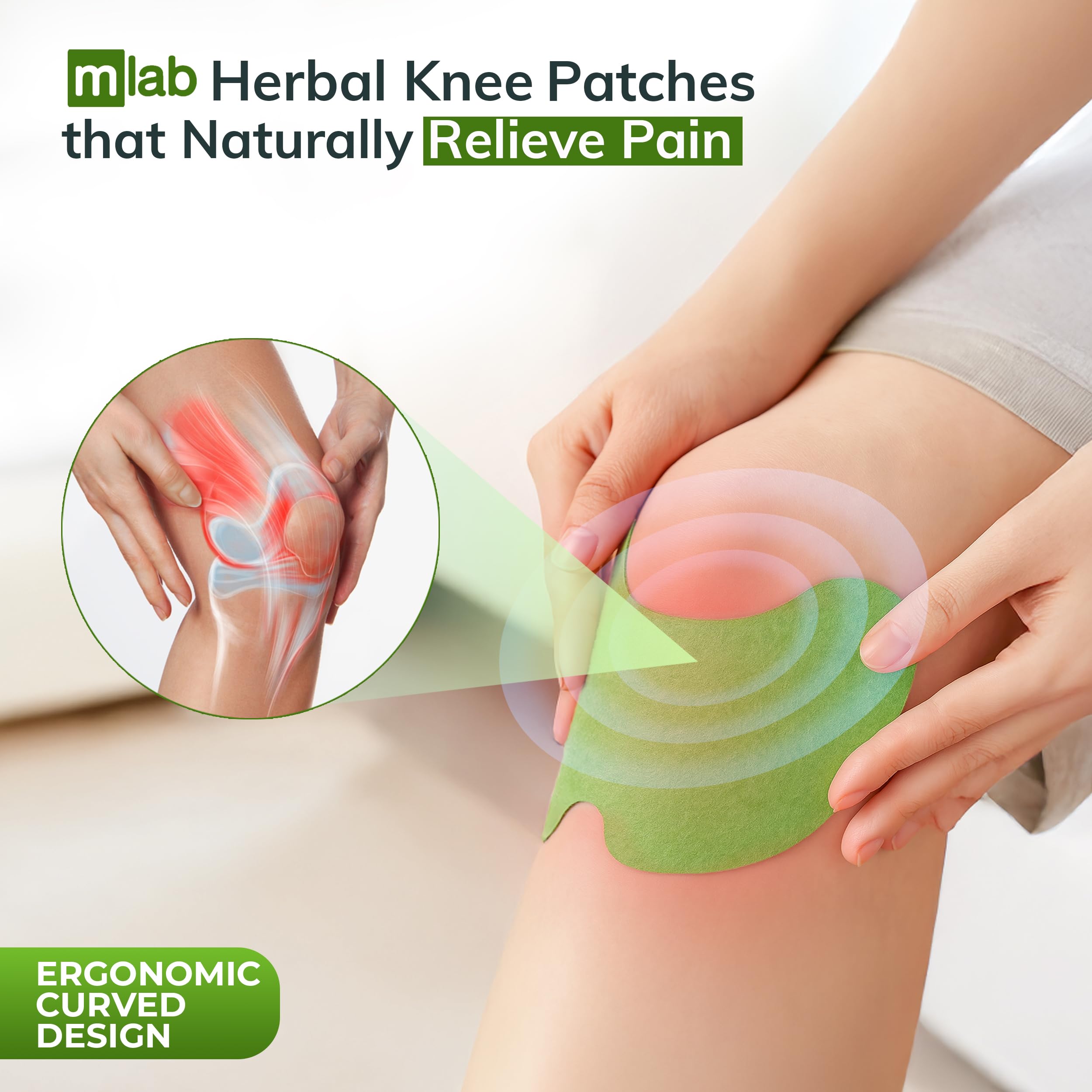 FLexiKnee adhesión médica firme mantiene parche estable durante la actividad.