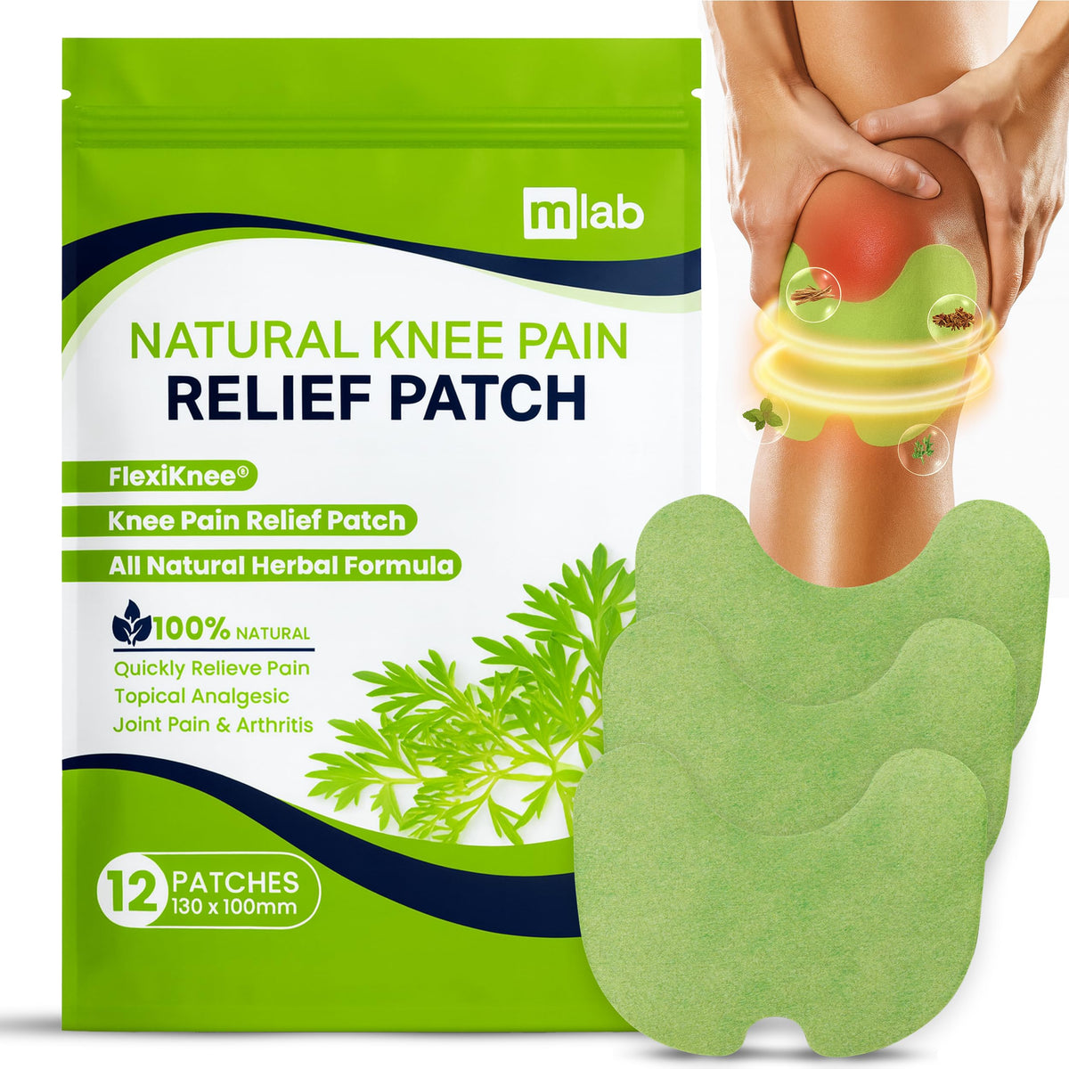 FLexiknee parches calor rodilla para uso diario, alivio y movilidad.