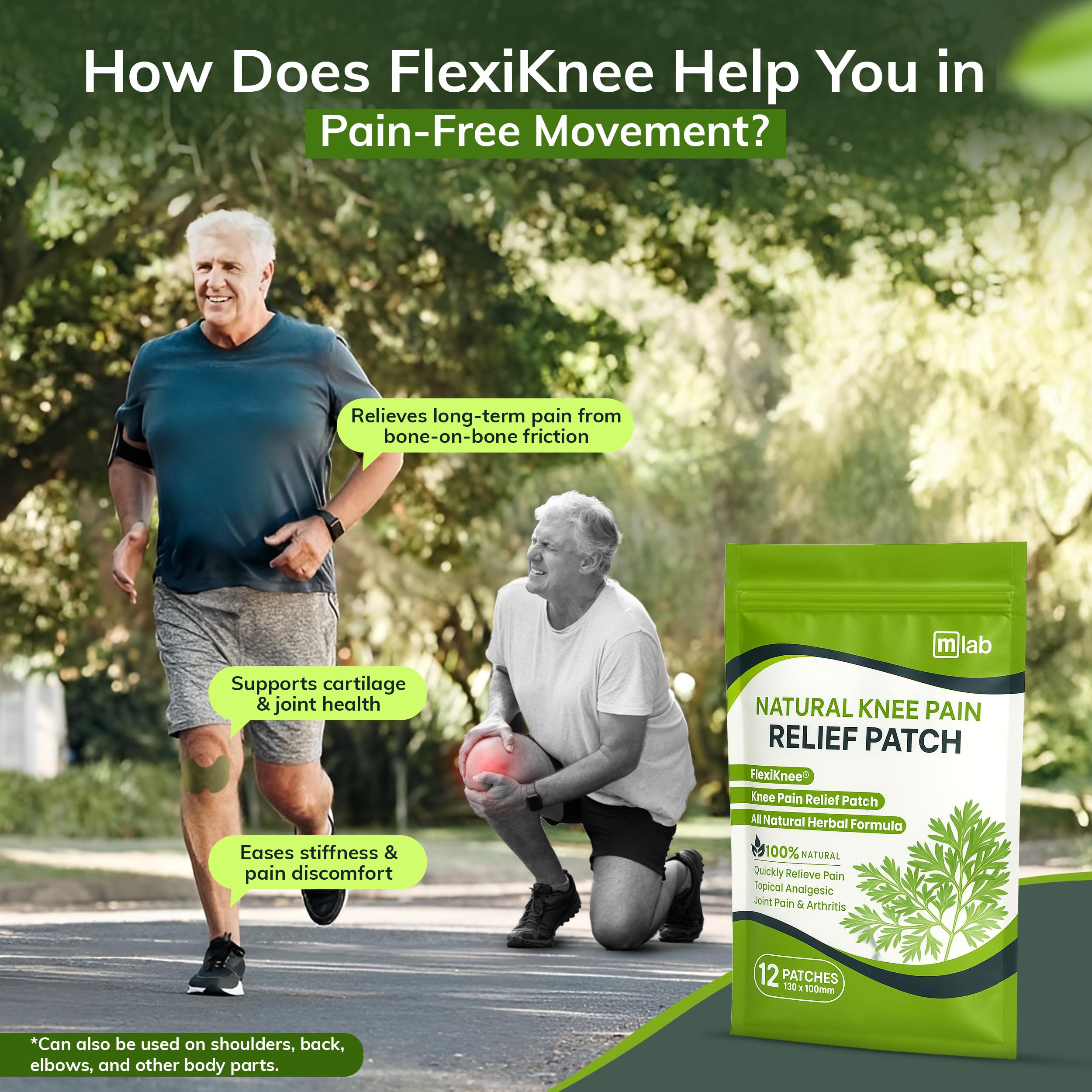 FLexiKnee terapia de calor natural para días activos.