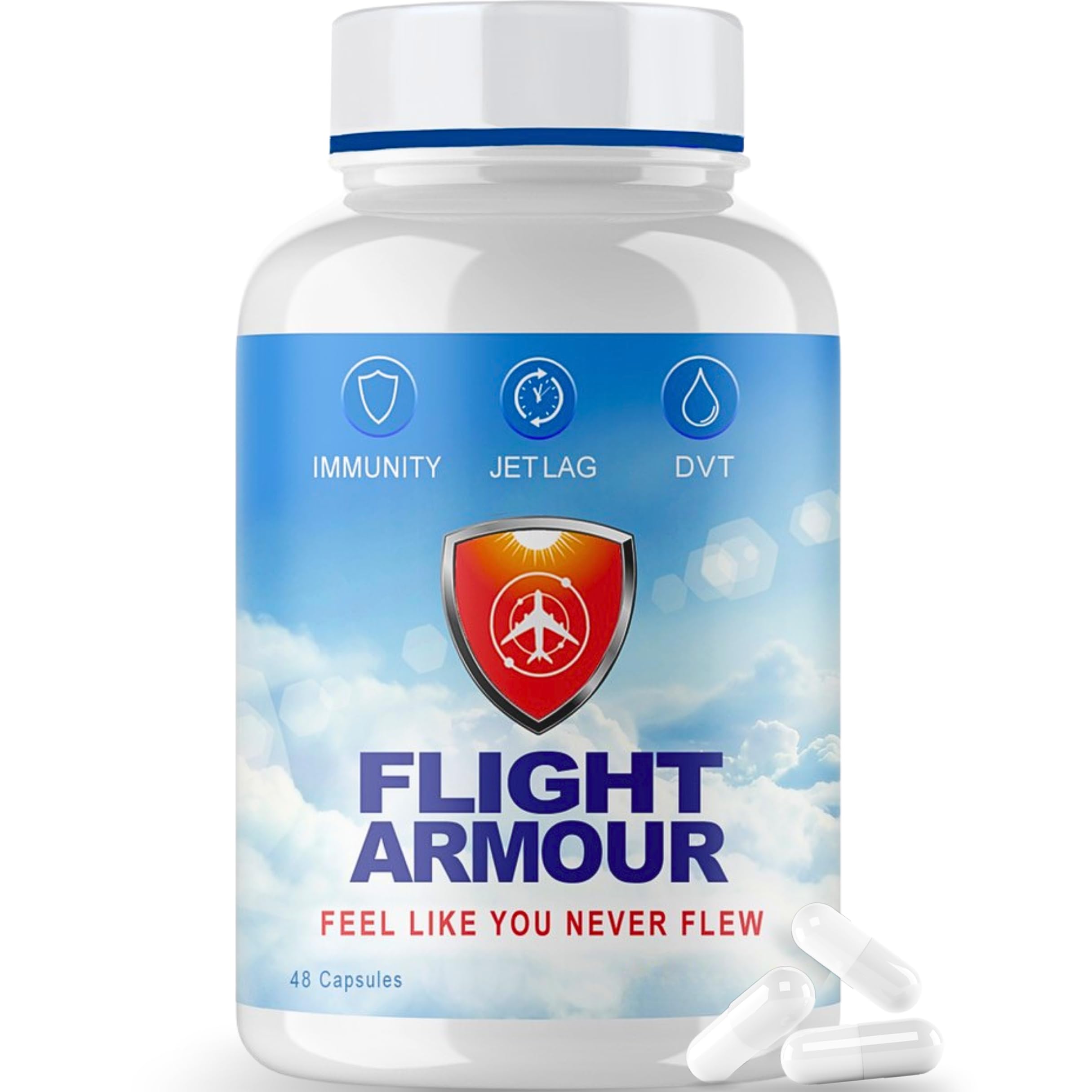 Flight Armour botella jetlag: muestra la dosis para energía durante vuelos largos