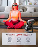 FliKEZE panel ofrece irradiación amplia para rostro y hombros.