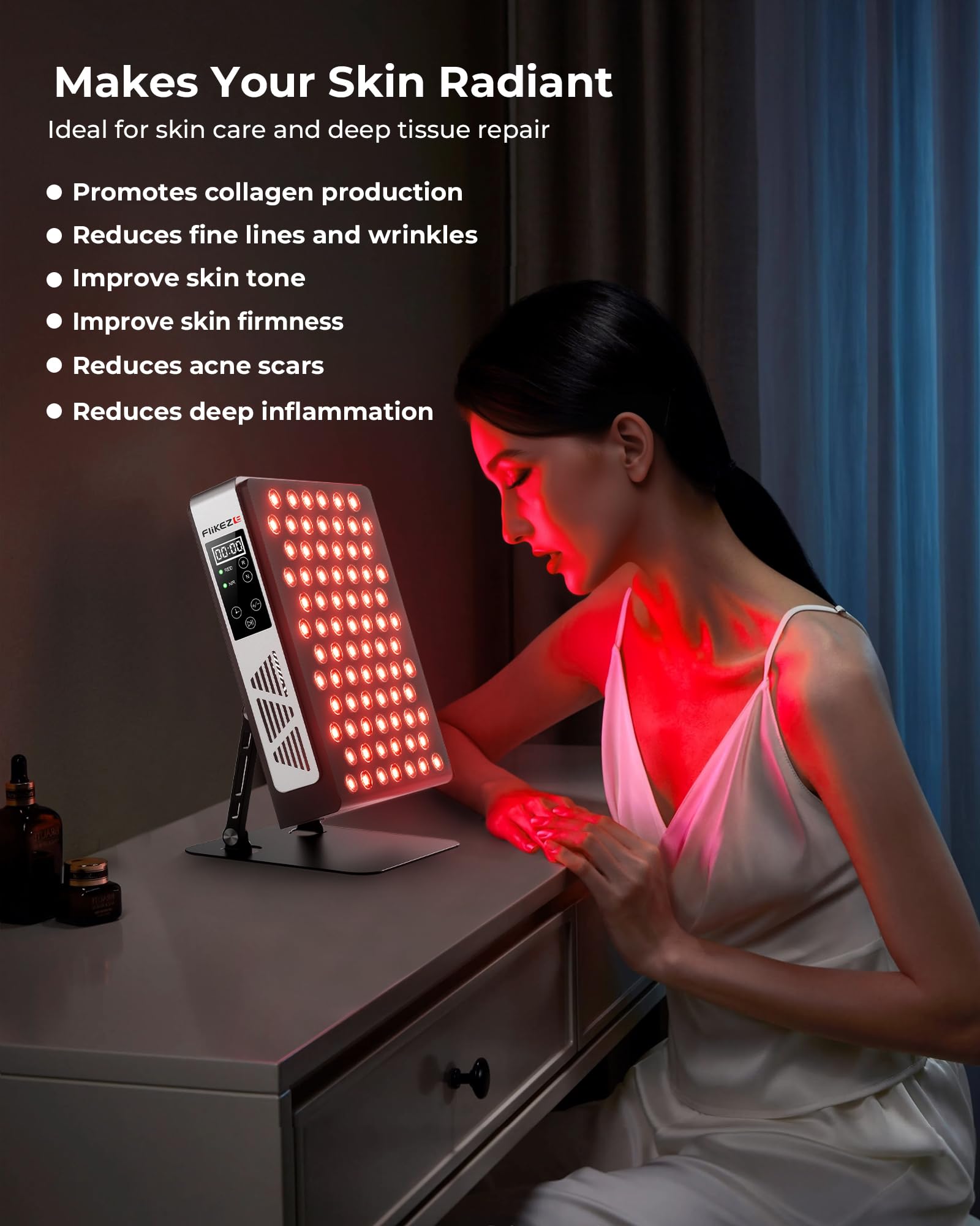Panel FliKEZE con soporte 180° para dirigir la irradiación.
