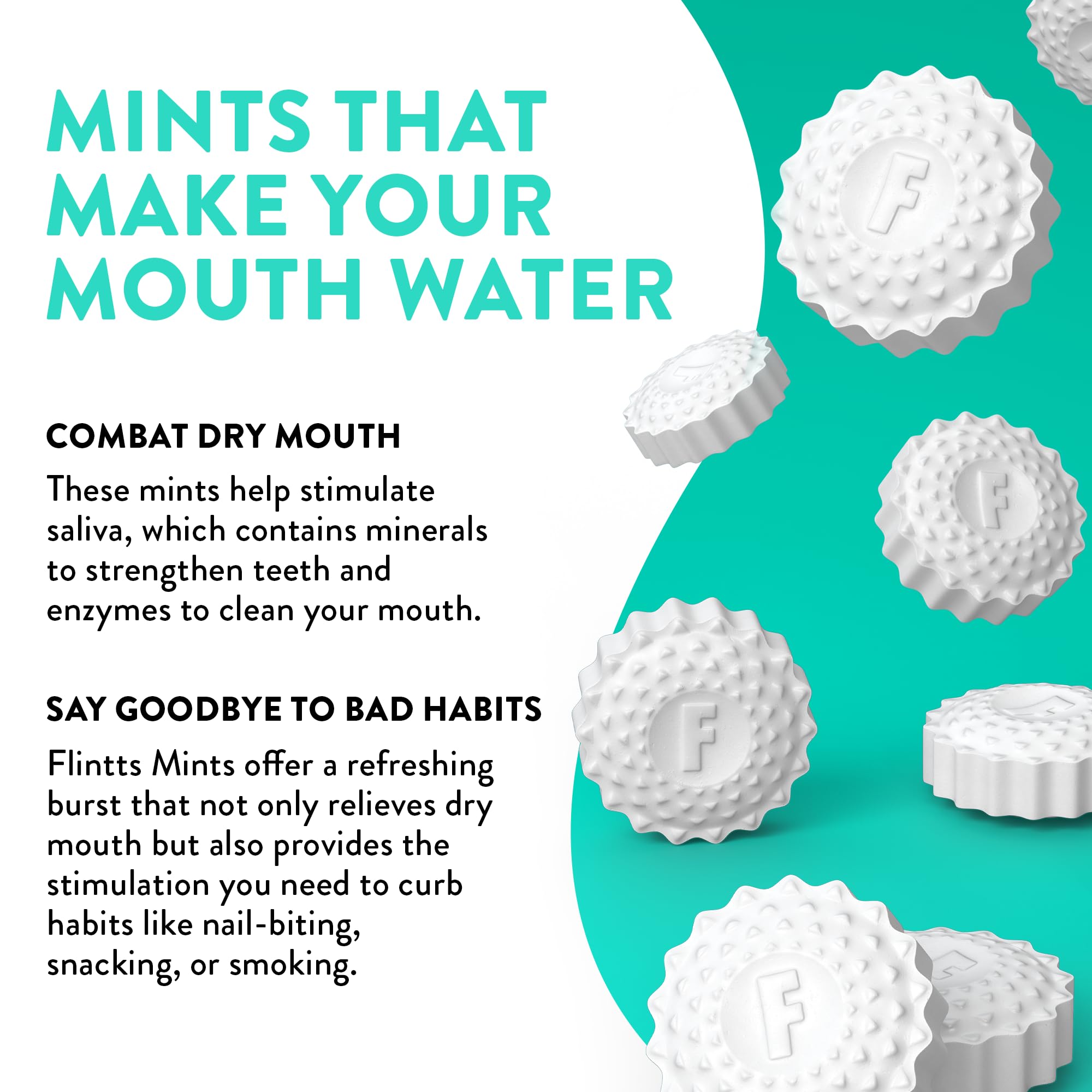 Flintts Mints Lemon Stash mentas amarillas con chispa refrescante y sabor cítrico.
