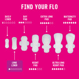 Flo Daily Liners: diseño suave para piel sensible y uso diario.