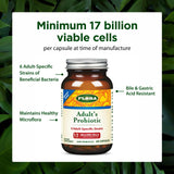 Flora Adultos Probiótico: etiqueta clara para consultar indicaciones y fechas.