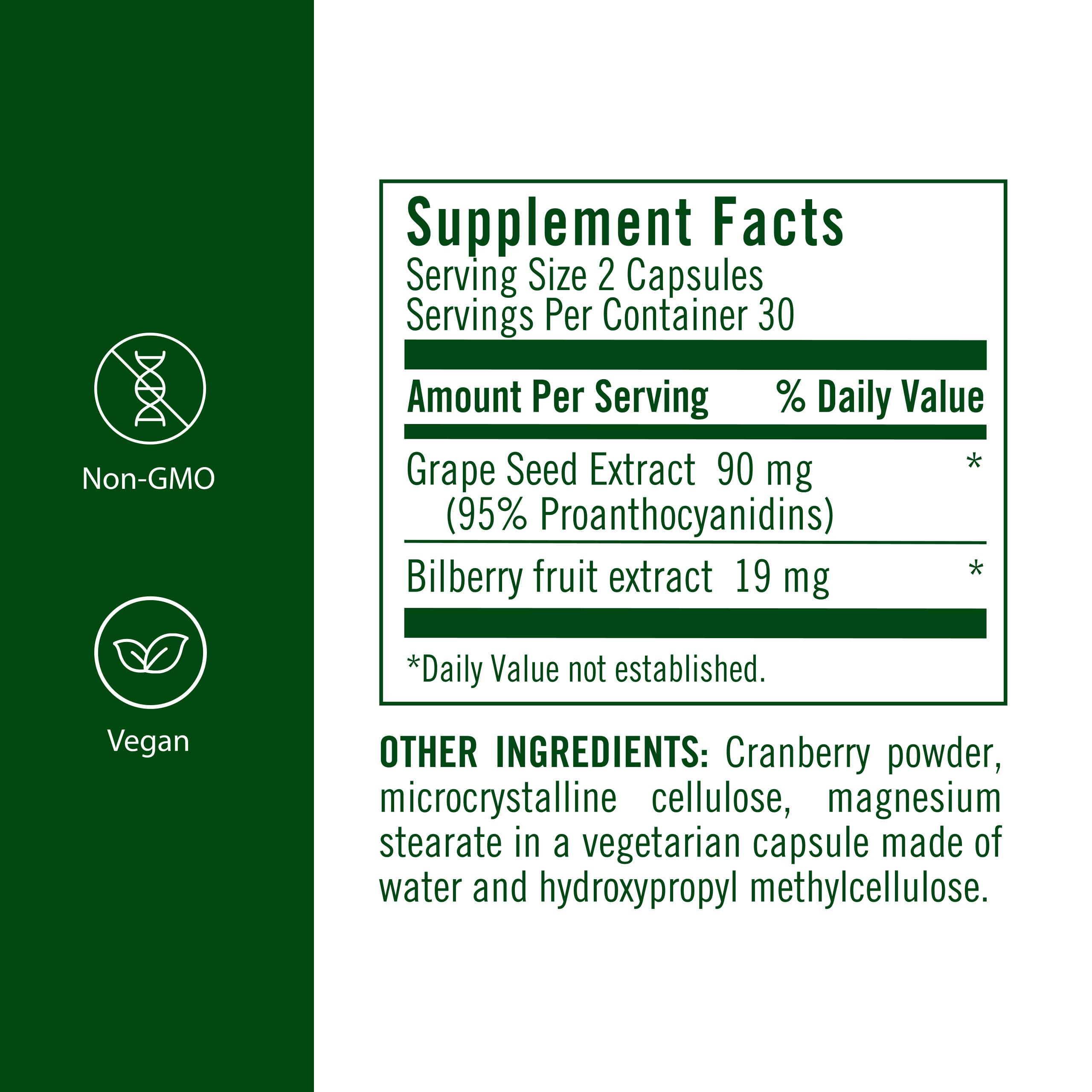 Capsulas veganas Flora Extracto de Uva Plus listas para usar.